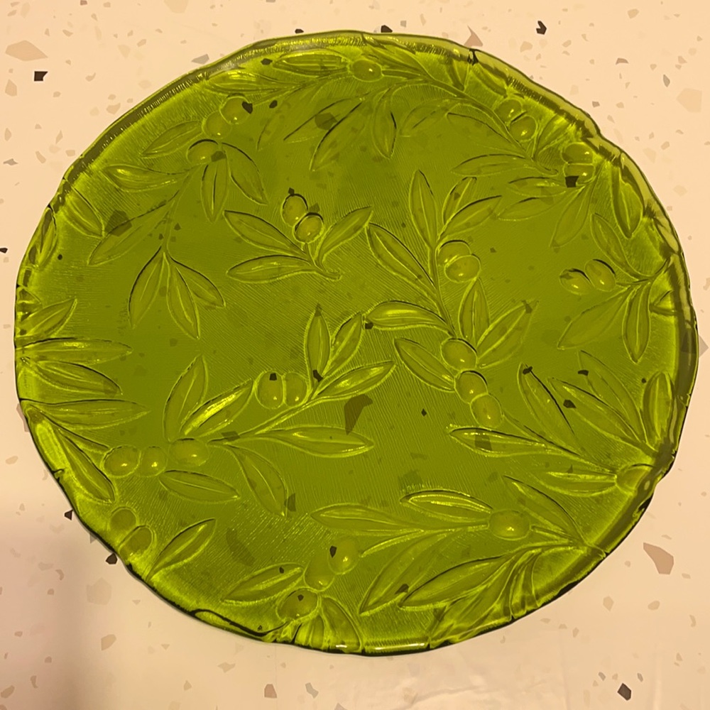 CENTERPIECE SERVING GLASS PLATTER